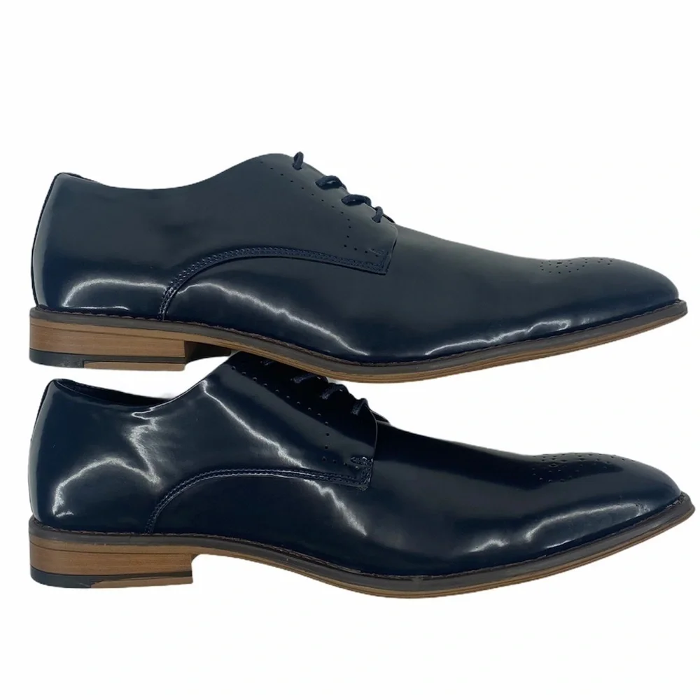 Steve Madden Cratik Leather Derby Navy Shoes